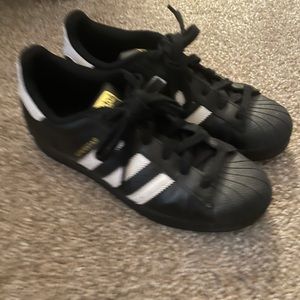 Black superstar adidas